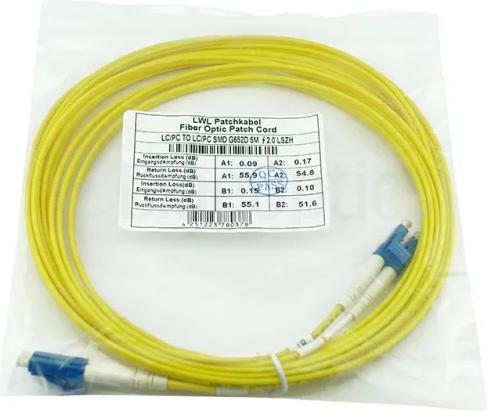 Actual product image BlueOptics Duplex fibre optic patch cable LC-UPC/LC-UPC singlemode 100 metres (CAT6, 100 m)