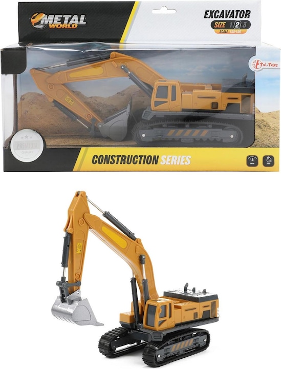 Actual product image Toi-Toys METAL construction vehicle track excavator, 1:55