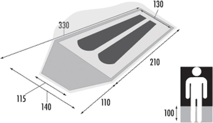 Produktbild Vango Chinook 2 (Kuppelzelt, 3.03 kg, 2 Personen)