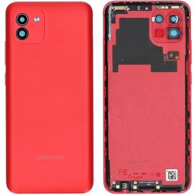 Samsung Galaxy A03 backside - Red (Samsung Galaxy A03), Smartphone Hülle, Rot