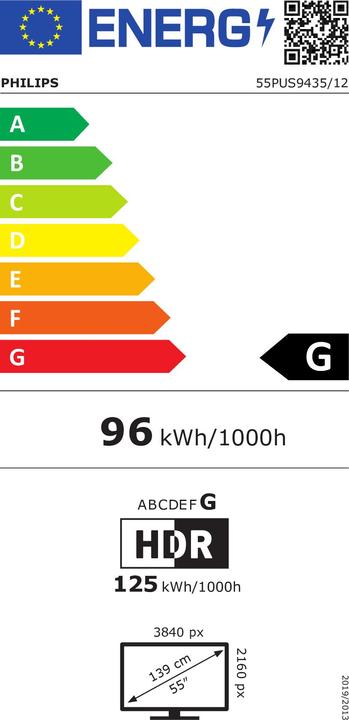 Energie-Label Philips 55PUS9435/12 (55", LED, 4K)
