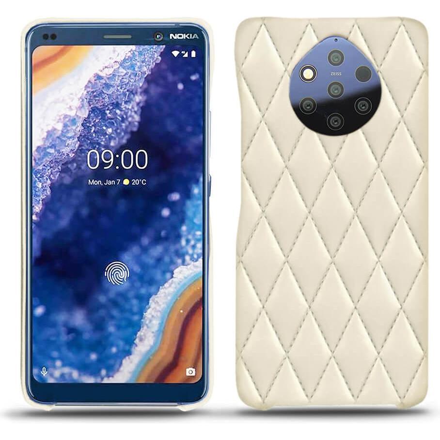 Noreve Lederschutzhülle (Nokia 9 PureView), Smartphone Hülle, Weiss