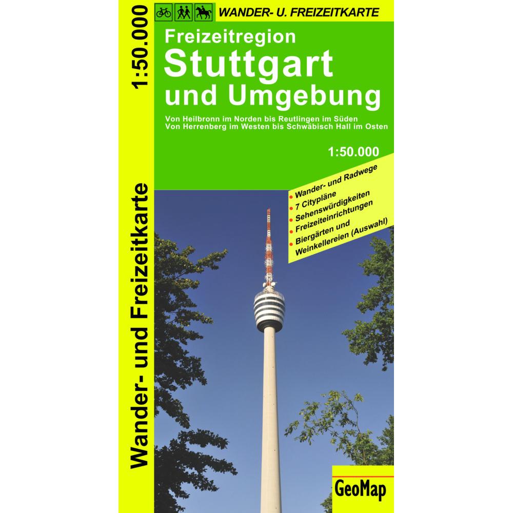 Karte Freizeitregion Stuttgart und Umgebung, Landkarte