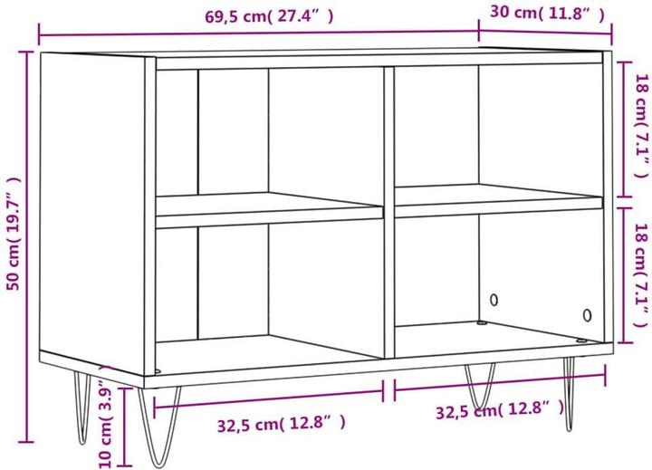 Produktbild vidaXL Gerardo (69.5 x 30 x 50 cm)