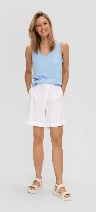 Actual product image S.Oliver T-Shirt Ärmelloses Top mit V-Ausschnitt und Flammgarnstruktur (48)