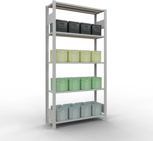 Actual product image Schulte Lagertechnik MULTIplus85 basic racking system with length ledgers