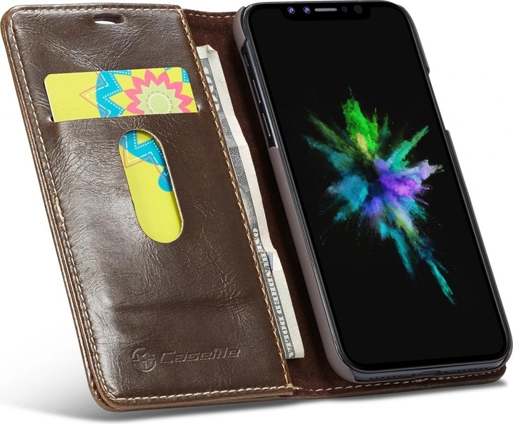 Produktbild Caseme Apple iPhone XS Classic Leder Case Karten Hülle Etui (Apple iPhone XS)