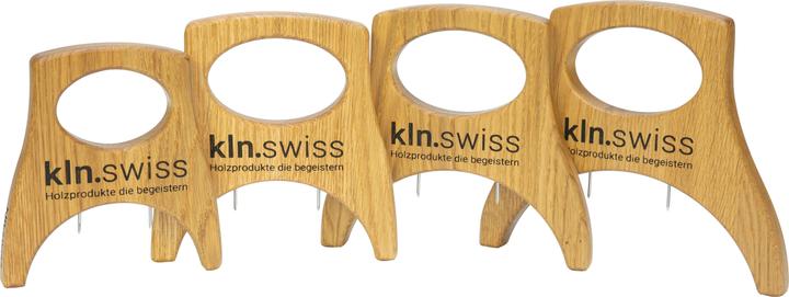 Actual product image kln.swiss Bread holder set oak with laser engraving