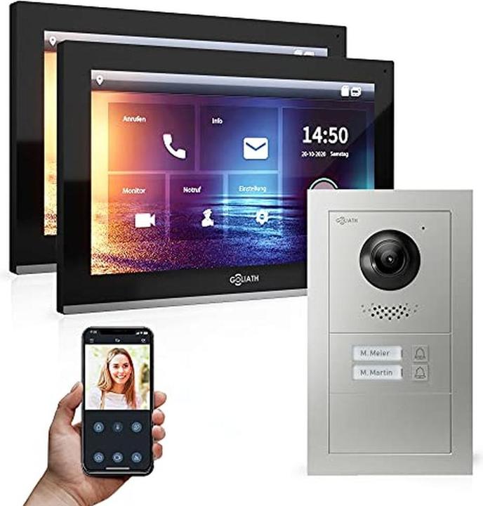 Goliath Toys Interphone vidéo de porte avec écran tactile, application et ouverture à distance (Sans fil)