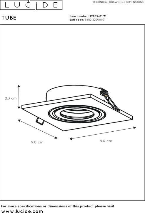 Produktbild Lucide Tube (GU10)