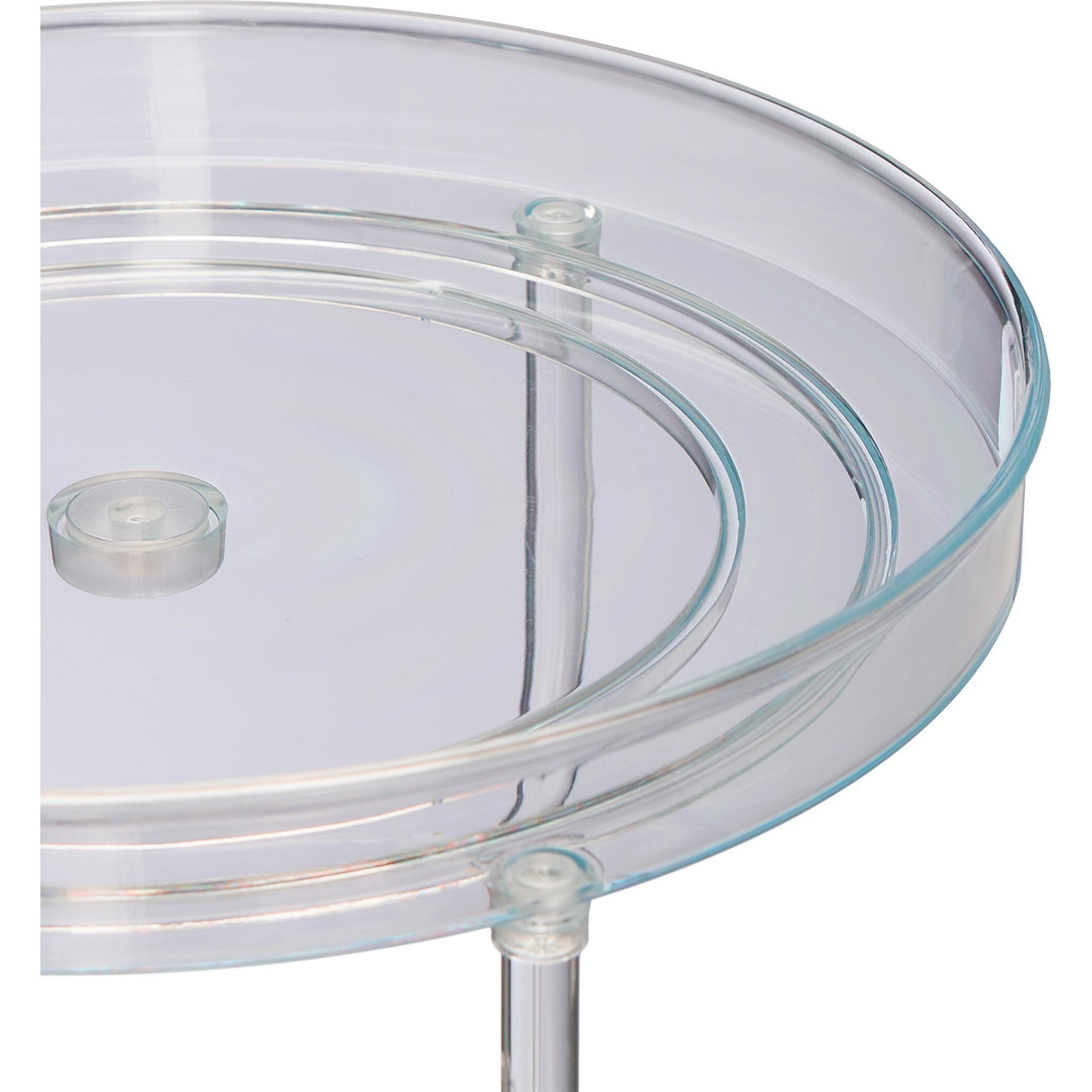 Relaxdays Drehteller, Küchen Organizer, Transparent