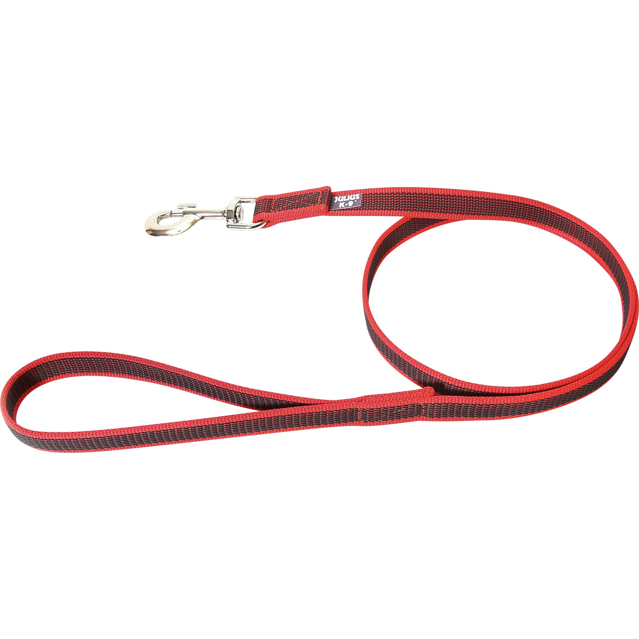 Julius K9 Laisse Caoutchoutée Rouge Avec Poignée Rouge 1M X 2Cm