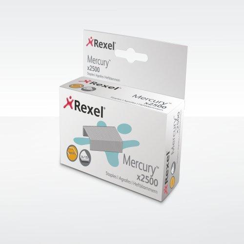Image du produit Rexel Agrafes Mercury pour l'agrafeuse Mercury en acier galvanisé, contenu : 2.500 pièces (2500 x)
