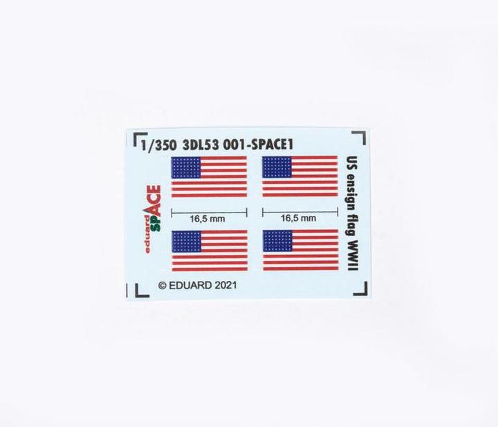 Actual product image Eduard US ensign flag WWII SPACE