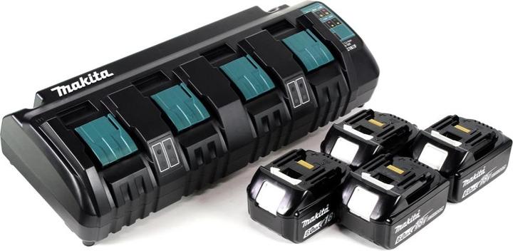 Actual product image Makita Power Source Kit 18V with DC 18 SF 4-fold charger + 4x BL1860B battery 6.0Ah (18 V)