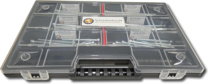 Produktbild Schraubenbox24 90 tlg Zylinderschrauben Sortiment M5 // 65mm-100mm Schrauben Set Schraubenbox DIN 912/ISO4762 Bolz (90 Schrauben pro Stück)