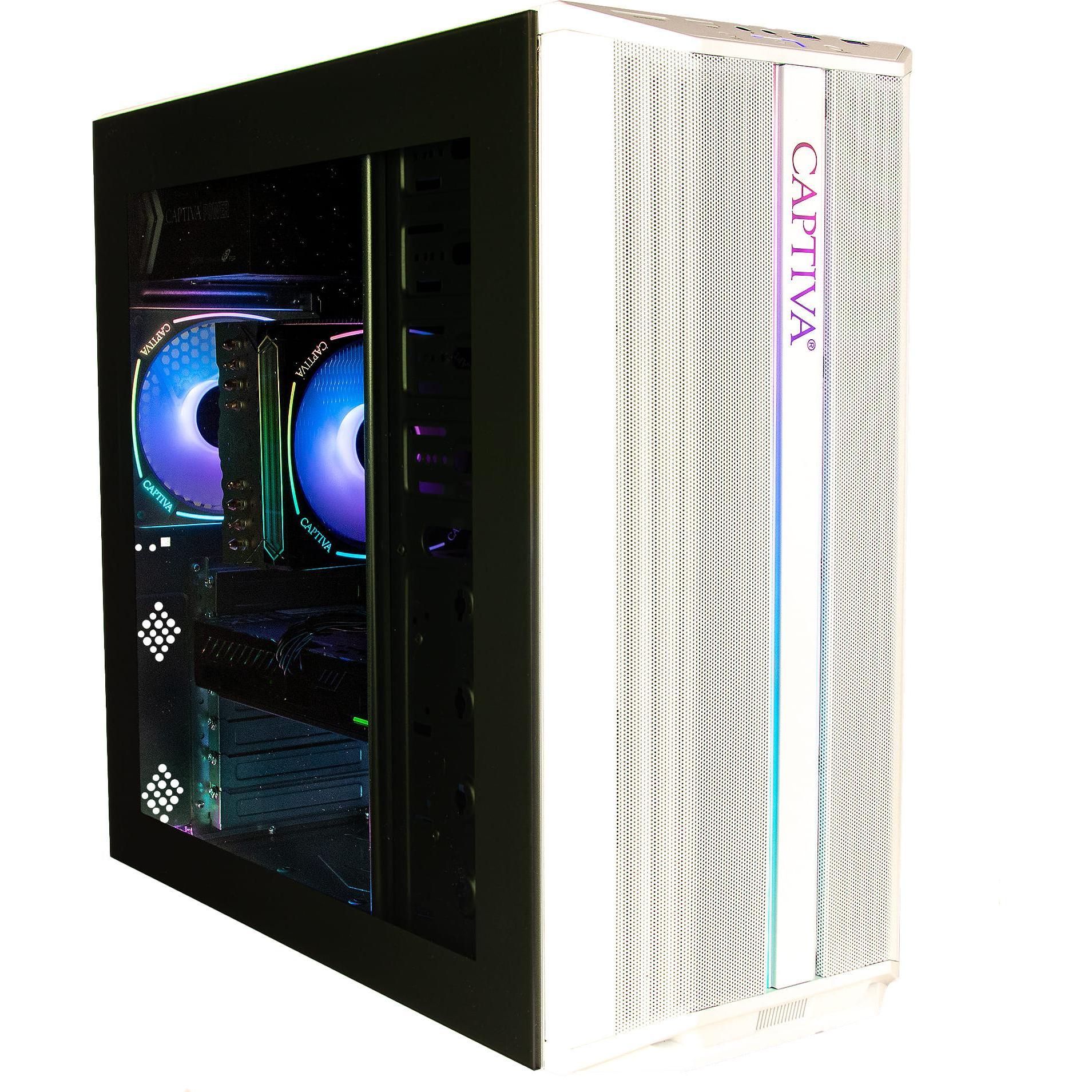 Captiva Advanced Gaming R92-979 Ryzen 5 RTX 5060 (AMD Ryzen 5 5500, 16 GB, 1 TB, GeForce RTX 5060), PC, Bianco