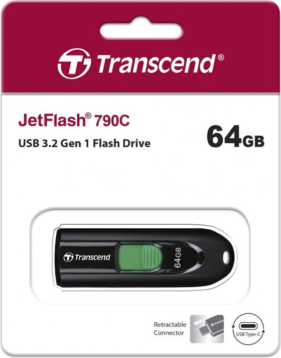 Actual product image Transcend JetFlash 790C (64 GB, USB-C)