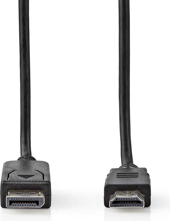 Actual product image Nedis Displayport cable | DisplayPort plug | HDMI™ plug | Nickel-plated | 2.00 m | Round | PVC | S (2 m)