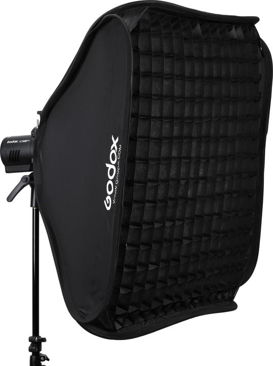 Actual product image Godox S2 type Bracket Bowens + Softbox 60x60cm + Grid (Soft boxes)