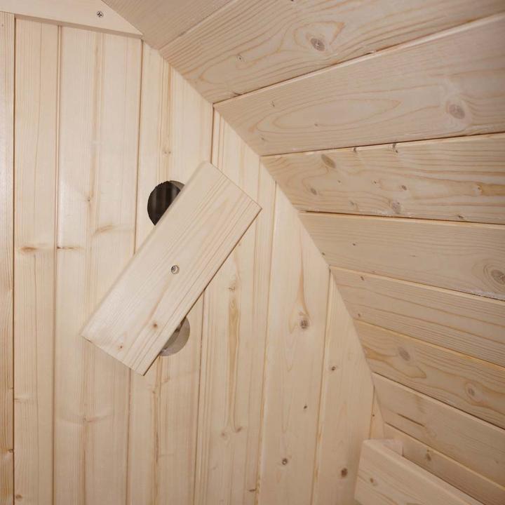 Actual product image Home Deluxe Outdoor sauna barrel sauna AQUILA DELUXE L- 195 x 220 cm for 4 persons - Sauna with 8kW heater