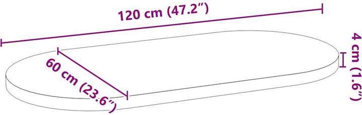 Immagine prodotto vidaXL Lyndsey (120 x 60 x 4 cm)