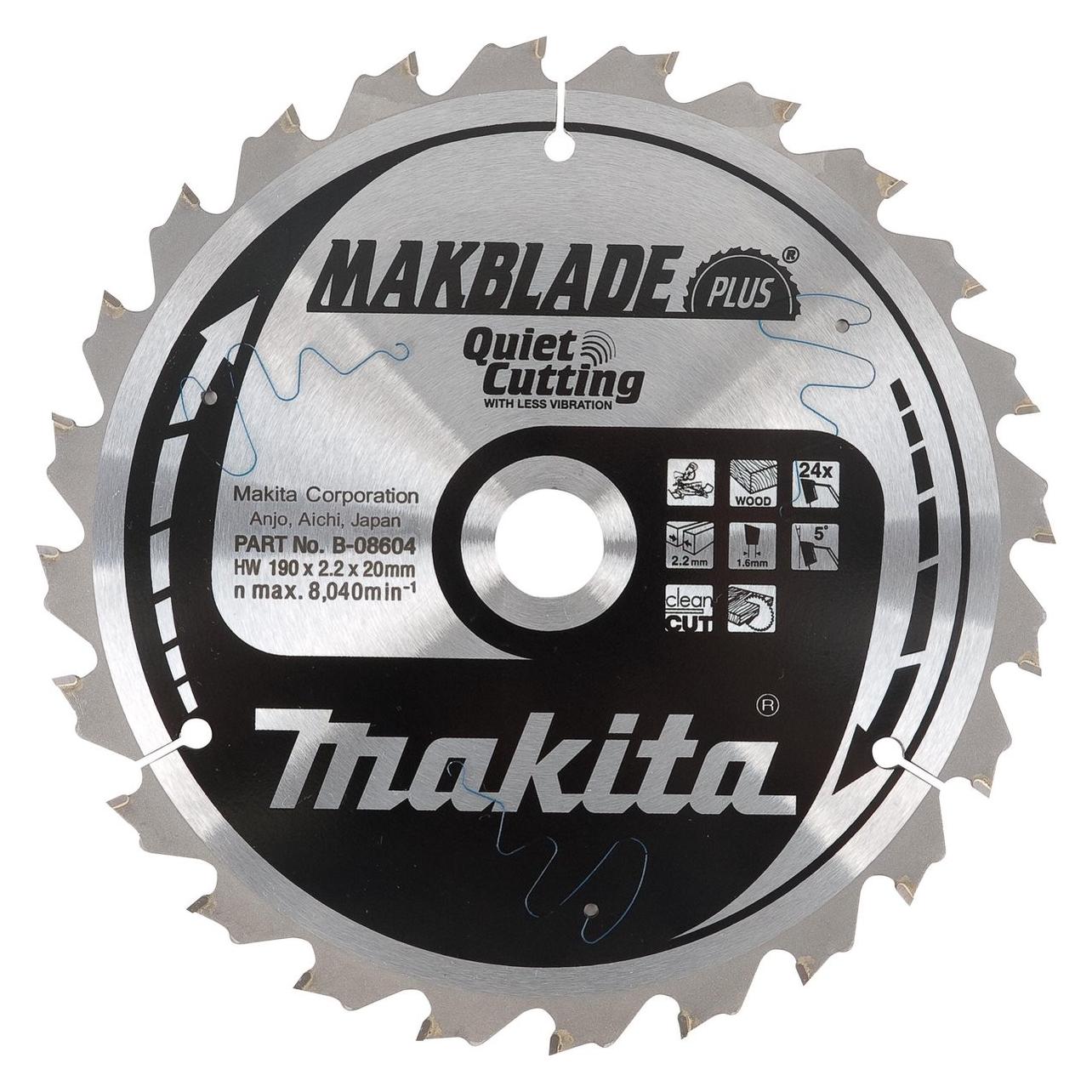 Makita, Zaagbladen, B-08707 T.C.T. Pjūklas 260X2, 3X30mm 5° T70 Makblade Plus
