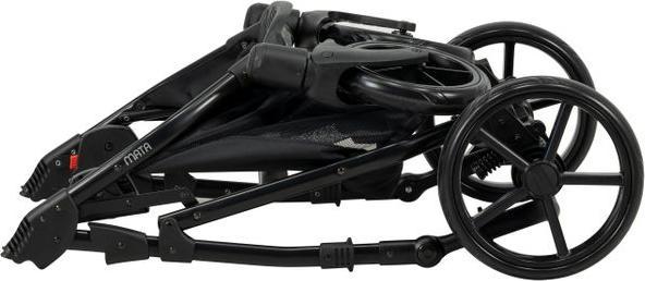 Actual product image Kunert Combi pram Mata black, frame black, incl. car seat Trix