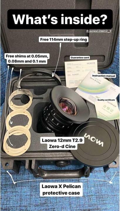 Actual product image Venus Optic 12mm T2.9 Zero-D Cine (Meter) Sony E (Sony E, full size)