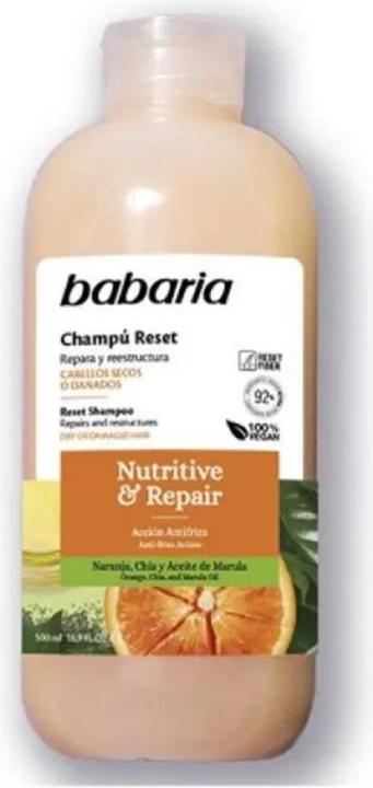 Produktbild Babaria Reset Nutritive & Repair Shampoo 500ml (500 ml, Flüssiges Shampoo)