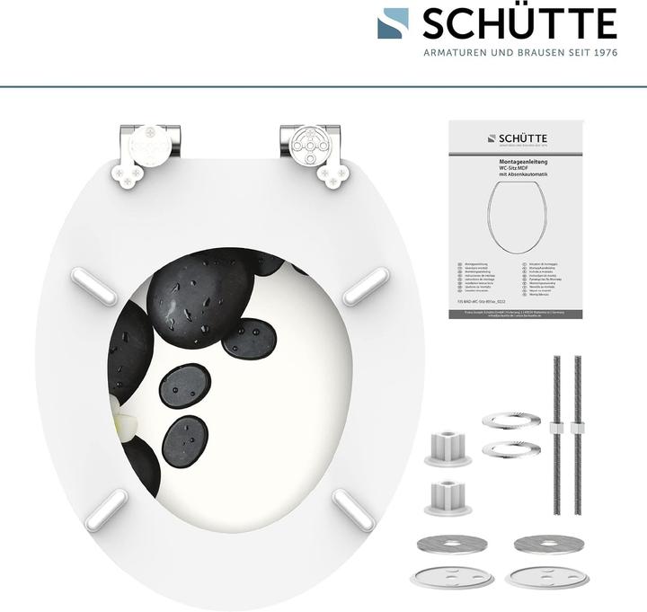 Produktbild Schütte WC Sitz Holz MDF WC-Sitz STONE DECORATION Absenkautomatik 80185-A 0