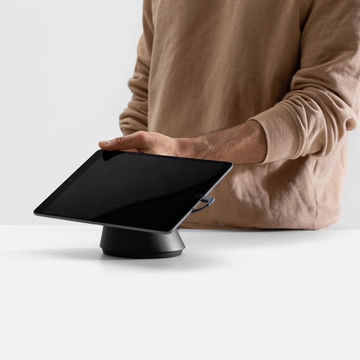 Actual product image Bouncepad CLICK Universal Tablet Table Stand rotatable, black