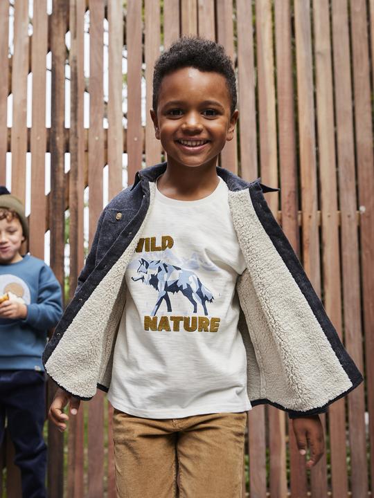 Actual product image Vertbaudet Jungen Shirt mit Wolf-Motiv (158, 164)