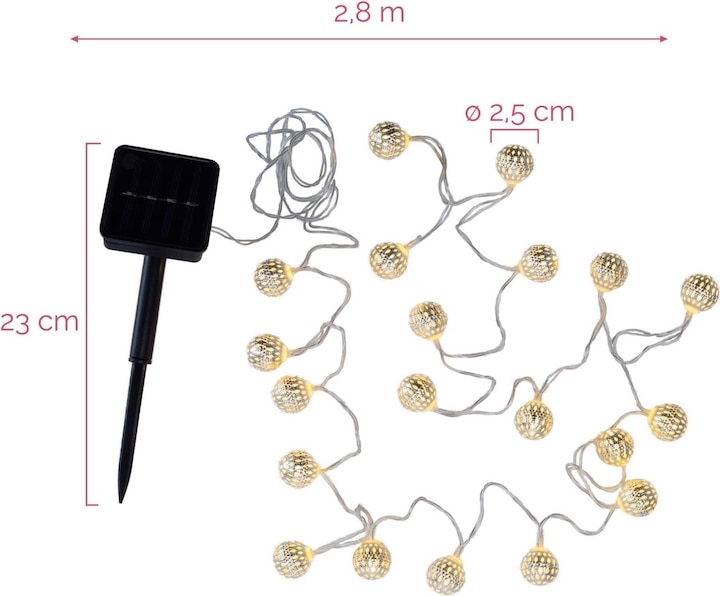 Image du produit Pauleen Guirlande lumineuse solaire Sunshine Glamour (0.07 m)