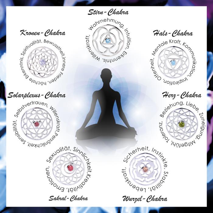 Produktbild Viva Diva Kronen-Chakra Armband mit Hämatit vergoldet 16-18 cm (18 cm, 925 Sterling Silber)