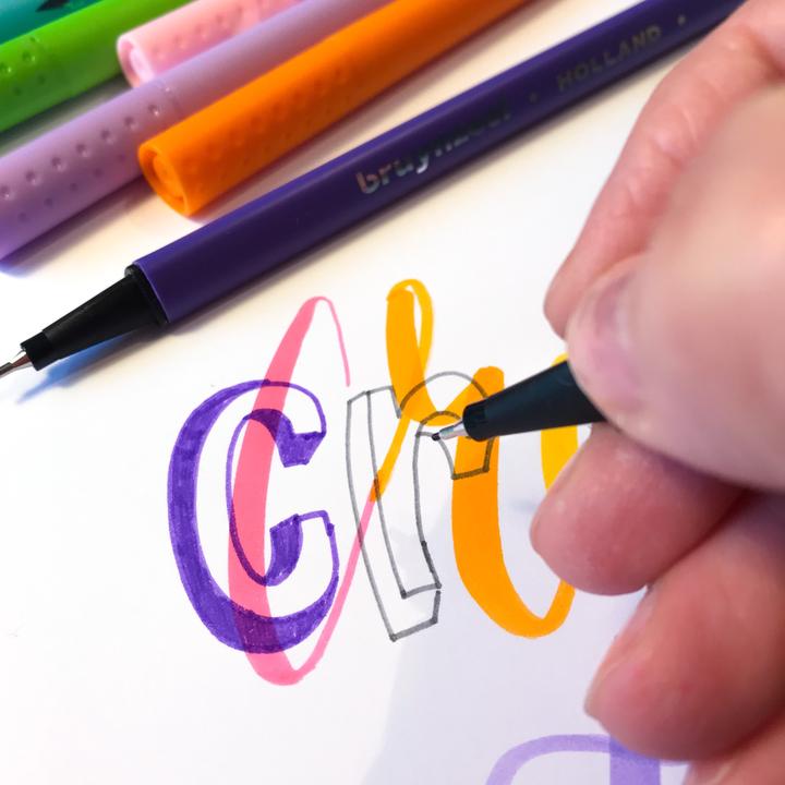 Produktbild Bruynzeel Fineliner Set 6 Farben Basic (6x)