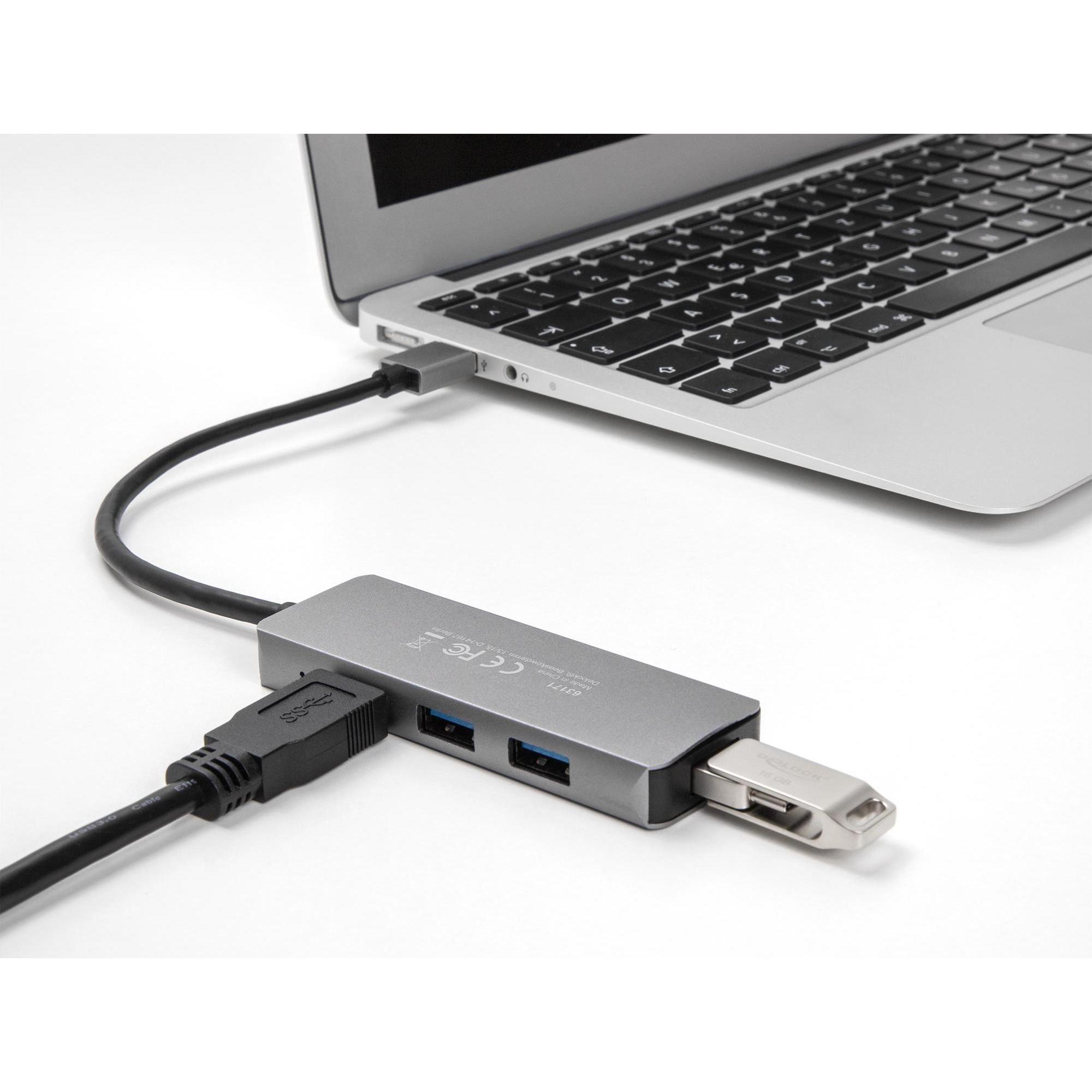 Thumbnail - Delock 63171 (USB-C, 4 Ports), Dockingstation + USB Hub, Grau