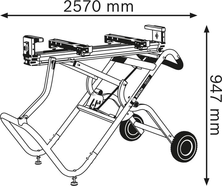 Image du produit Bosch Professional Châssis de base GTA 2500W (65 cm, 250.40 cm)