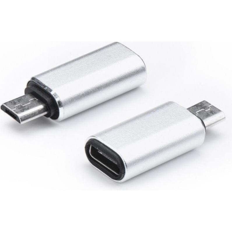 Partner Telecom Converter OEM Adapter Typ C (female) to Micro USB (male) silver (USB tipo C, Micro USB), Adattatore dispositivo mobile, Argento