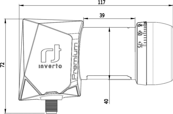 Productafbeelding Megasat IDLP-SNL413-PREMU-OPN Enkele LNB 40mm 0,2 dB Premium (Enkele LNB, 40 mm)