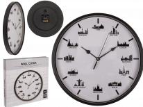 Ootb Wanduhr, Skylines, 30 x 30 x 3,8 cm