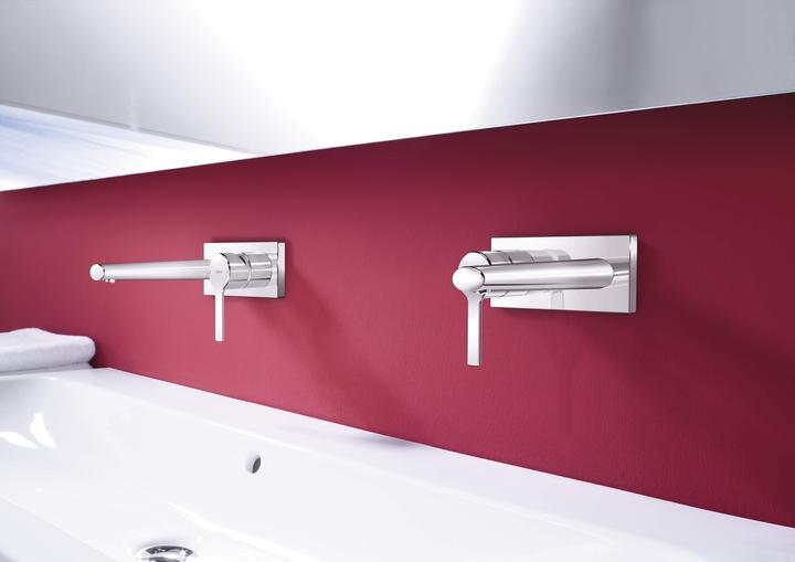 Actual product image Hansa Hansaronda basin mixer, ready-mounted set, concealed, square rosette, projection: 186mm, 44882