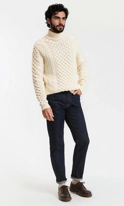 Image du produit La Redoute Collections Pull à col roulé avec motif torsadé (S)