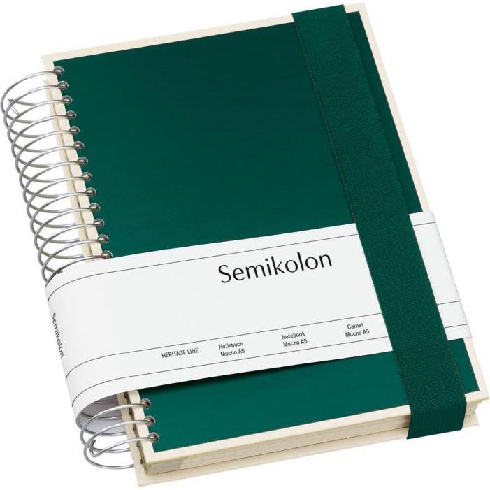 Semikolon, Heft + Block, Mucho (A5, Blanko, Kariert, Kein Einband)