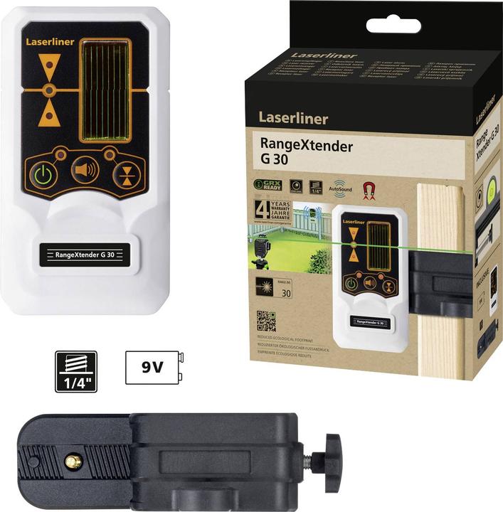 Laserliner RangeXtender G 30 Laserempfänger für Linienlaser Reichweite (max.):