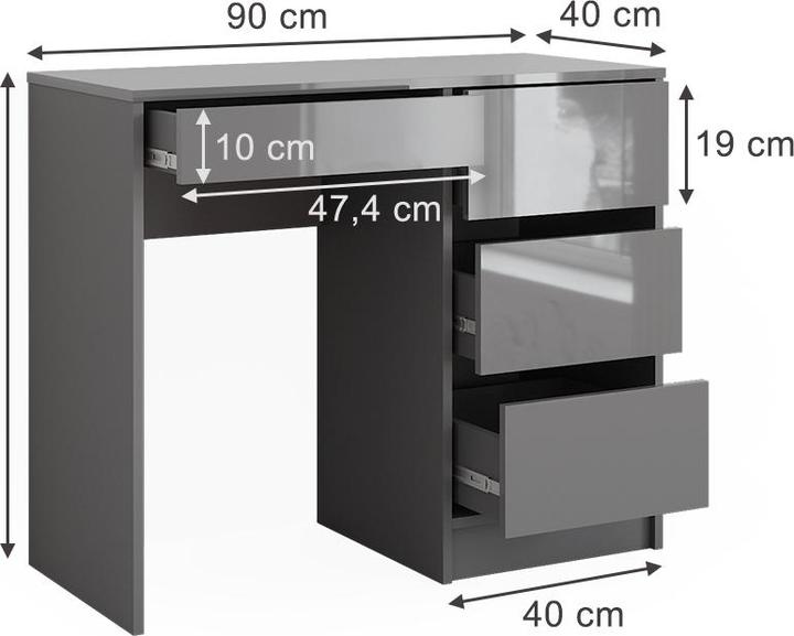 Produktbild Vicco Sherry mit Schubladen (90 x 75 x 40 cm)
