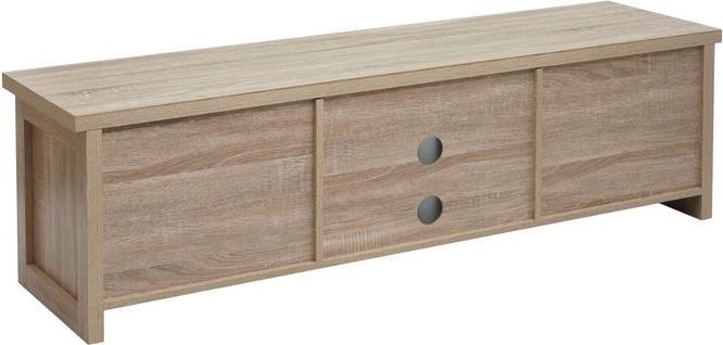 Produktbild Mendler TV-Rack HWC-K75, Holz-Optik Industrial Metall 43x150x40cm, naturfarben