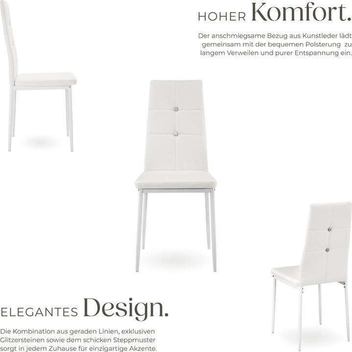 Produktbild tectake 8x Esszimmerstuhl