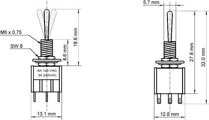 Immagine prodotto Goobay Kippschalter Miniatur