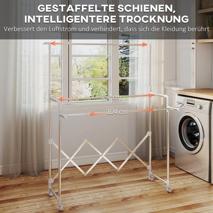 Produktbild Homcom Wäscheständer Edelstahl (1.50 m)